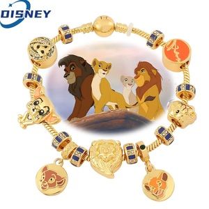 NEW Sterling Silver Disney Lion King Charm Bracelet